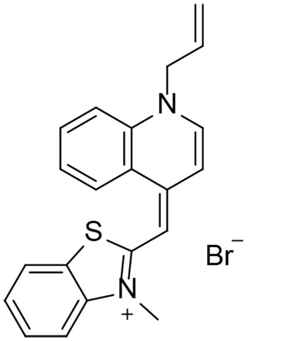 3-甲基-2-{[(4E)-1-(丙-2-烯-1-基)-1,4-二氢喹啉-4-亚基]甲基}-1,3-苯并噻唑-3-溴化鎓